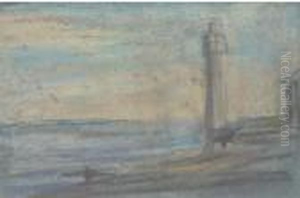 Phare Oil Painting by Eugene Boudin