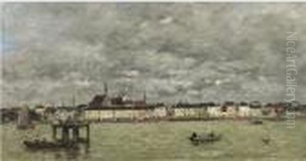 Anvers, L'escaut Et Le Quais Oil Painting by Eugene Boudin