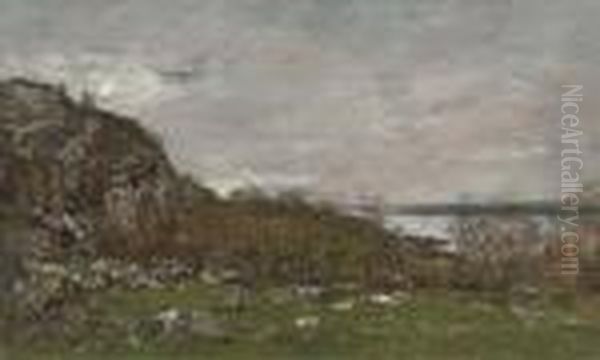 Embouchure De L'elorn Aux Environs De Brest Oil Painting by Eugene Boudin