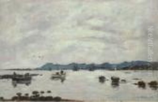 La Baie Et Les Montagnes De L'esterel, Golfe-juan Oil Painting by Eugene Boudin