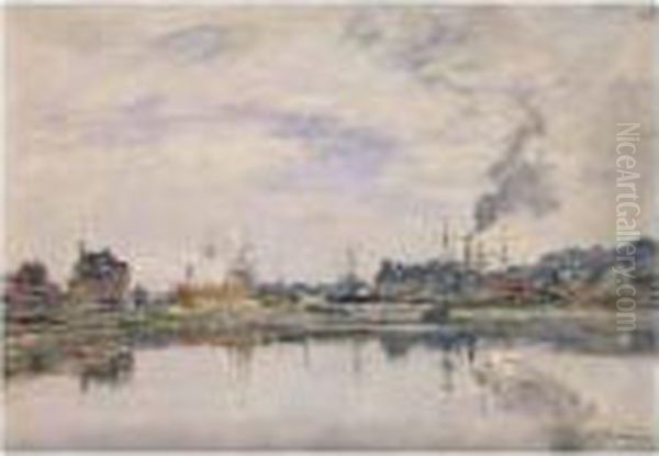 Le Retenue A Trouville Oil Painting by Eugene Boudin