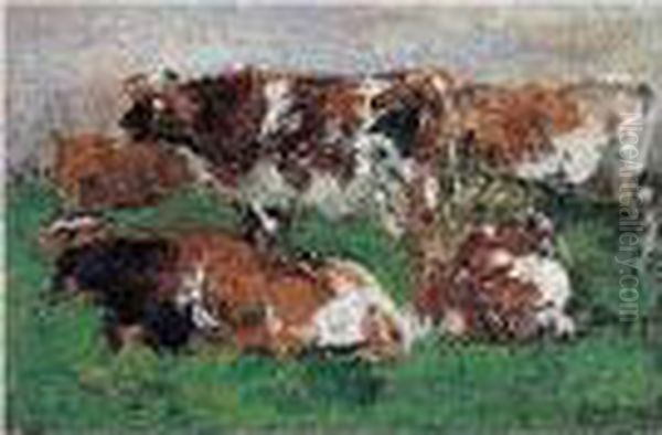 Paturage Normand Oil Painting by Eugene Boudin