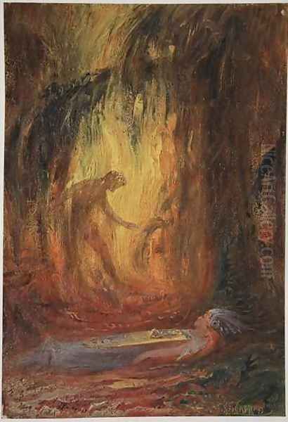 Awakening of Brunnhilde Oil Painting by Hermann Hendrich