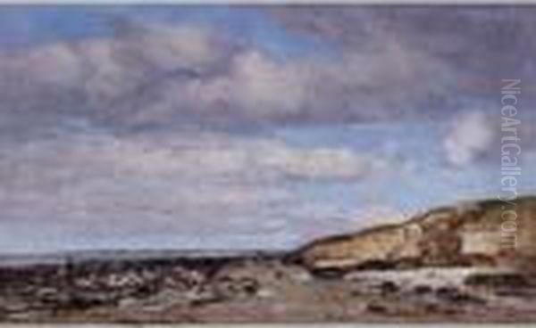 Trouville, Greve Et Rochers Oil Painting by Eugene Boudin