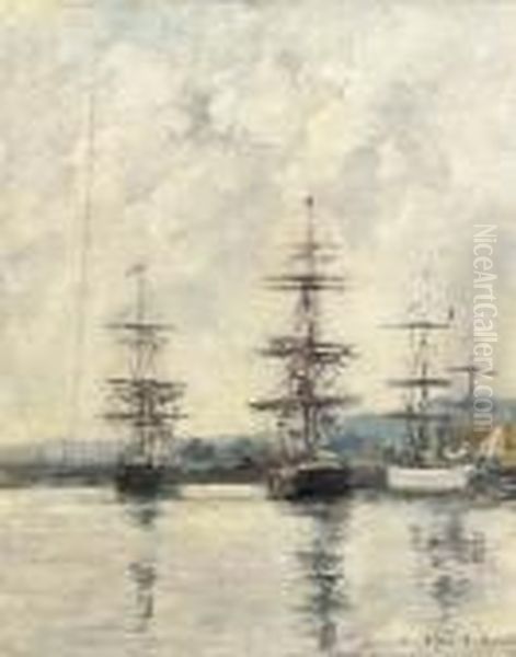 Le Port Oil Painting by Eugene Boudin