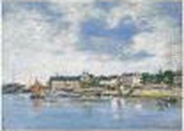 Trouville. Le Port Oil Painting by Eugene Boudin