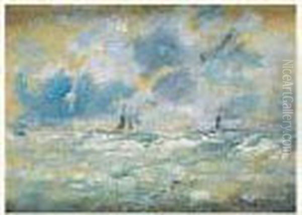 Pleine Mer Oil Painting by Eugene Boudin