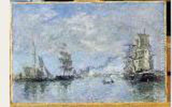 Signee En Bas A Droite. Oil Painting by Eugene Boudin