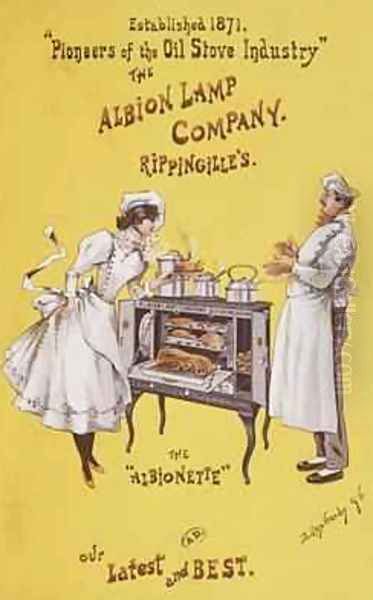 Advertisement for The Albionette oven Oil Painting by Dudley Hardy