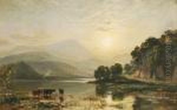 Lochachray Oil Painting by Samuel Bough