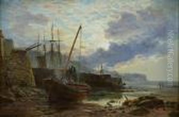 At Low Tide Oil Painting by Samuel Bough