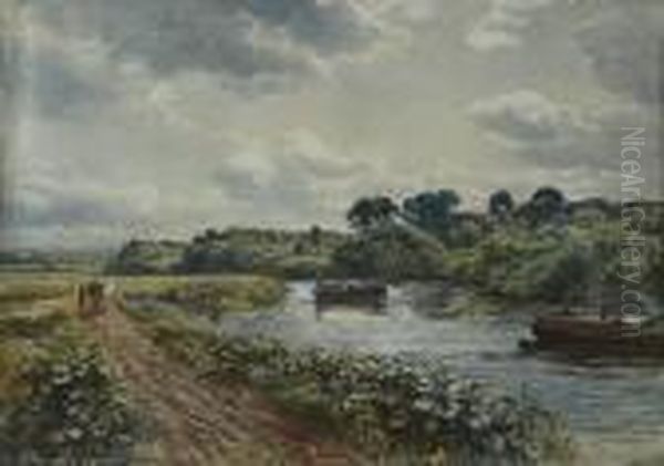 On The Avon Near Bristol Oil Painting by Samuel Bough