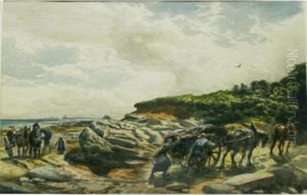 The Seaweed Gatherers Oil Painting by Samuel Bough