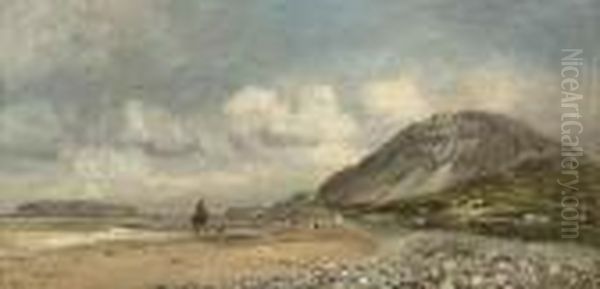 Riding Across The Sands Oil Painting by Samuel Bough