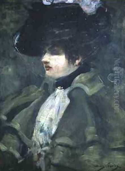 Portrait of Sarah Bernhardt Oil Painting by Dudley Hardy