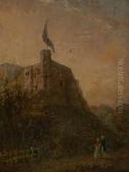 Queen Mary's Tower Carlisle Castle Oil Painting by Samuel Bough