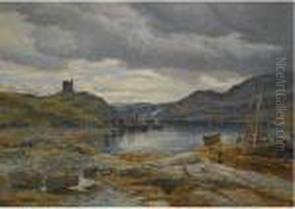 Inchholm Harbour Oil Painting by Samuel Bough