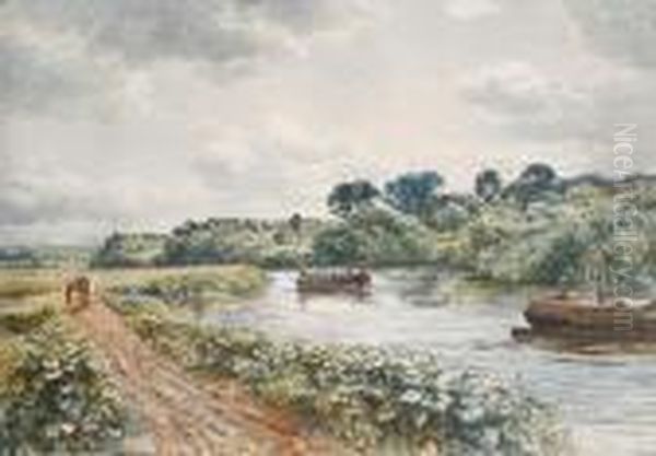 On The Avon, Near Bristol Oil Painting by Samuel Bough