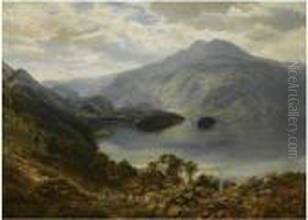 The Highland Shoot Oil Painting by Samuel Bough