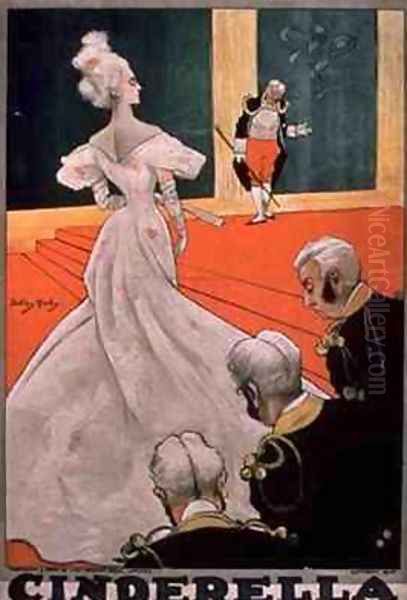 Advertisement for Cinderella at the Fulham Grand Theatre Oil Painting by Dudley Hardy