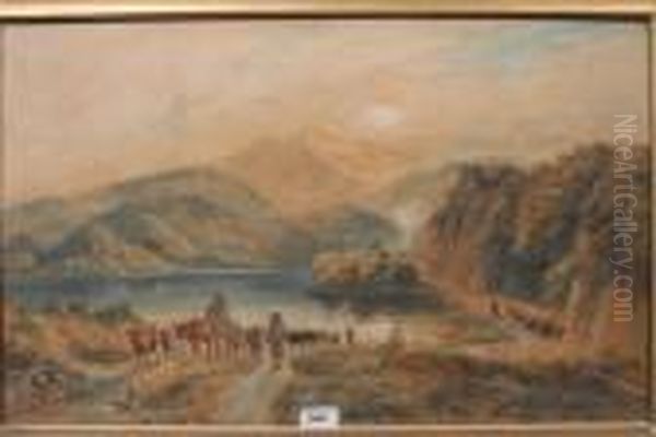 View Of Loch Ted Oil Painting by Samuel Bough