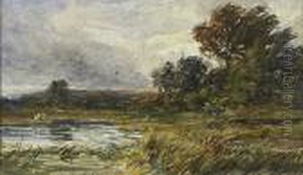 Lake Of Menteith Oil Painting by Samuel Bough