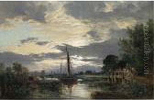 The Tow Path Oil Painting by Samuel Bough