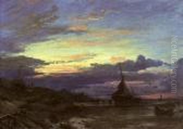 Sunrise On The Fife Coast Oil Painting by Samuel Bough