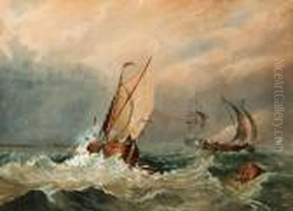 High Seas Oil Painting by Samuel Bough