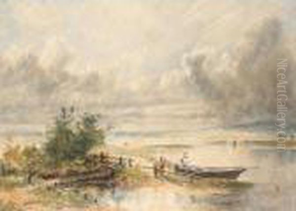 The Ferry Man Oil Painting by Samuel Bough