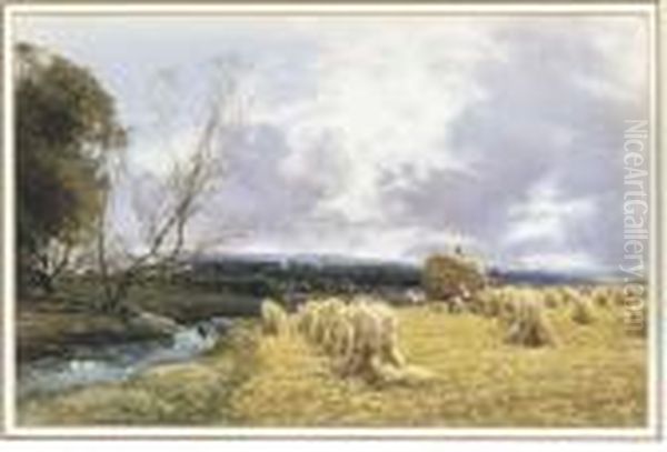 A Meadow Brook, Pencaitland Oil Painting by Samuel Bough