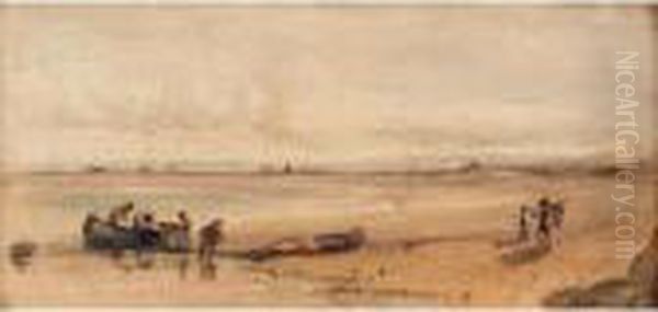 The Estuary Oil Painting by Samuel Bough