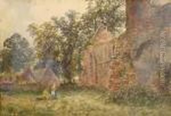 Beauly Abbey Oil Painting by Samuel Bough