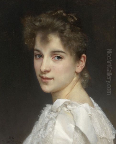 Portrait Of Gabrielle Cot Oil Painting by William-Adolphe Bouguereau