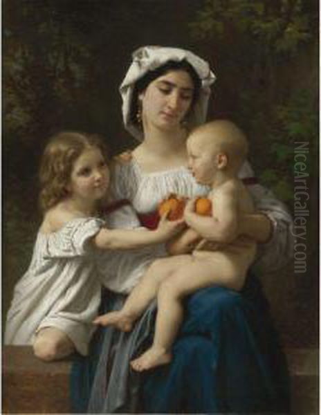 Les Oranges Oil Painting by William-Adolphe Bouguereau