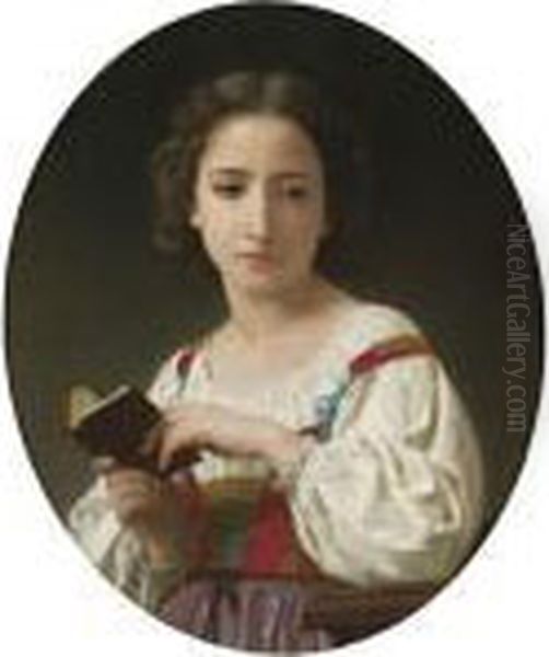 Le Livre D'heures Oil Painting by William-Adolphe Bouguereau