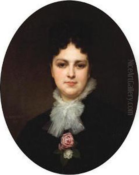 A Portrait Of Mrs. Addison Head Oil Painting by William-Adolphe Bouguereau