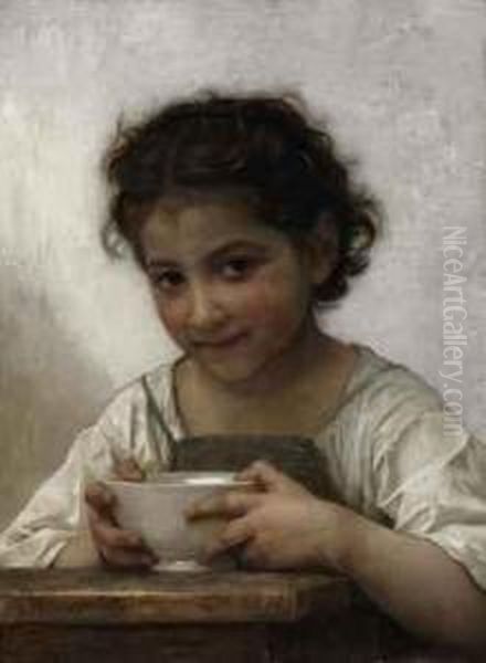 La Soupe Au Lait Oil Painting by William-Adolphe Bouguereau