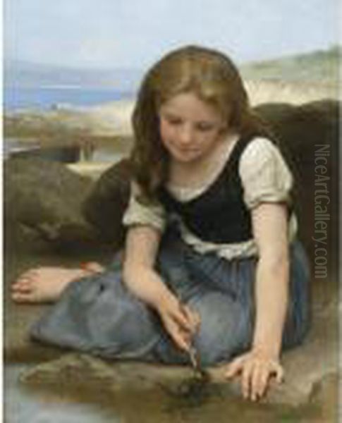 Le Crabe Oil Painting by William-Adolphe Bouguereau