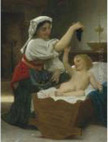 La Grappe De Raisin Oil Painting by William-Adolphe Bouguereau