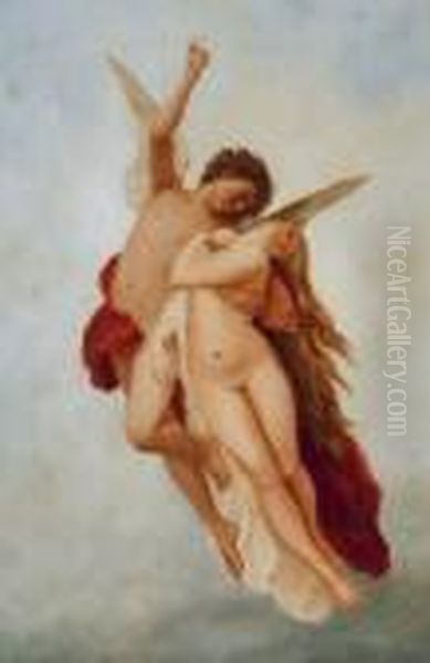 Die Entfuhrung Der Psyche Oil Painting by William-Adolphe Bouguereau