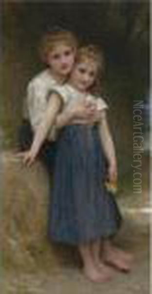 Les Deux Soeurs Oil Painting by William-Adolphe Bouguereau