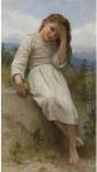 La Petite Maraudeuse Oil Painting by William-Adolphe Bouguereau