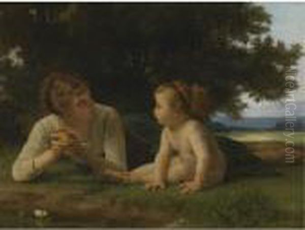 La Tentation Oil Painting by William-Adolphe Bouguereau