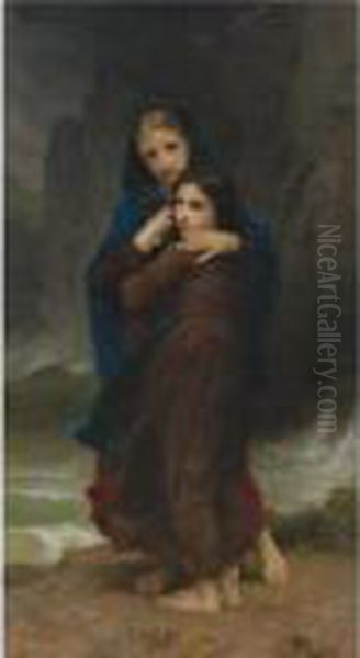 L'orage Oil Painting by William-Adolphe Bouguereau