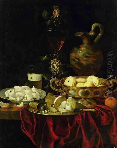 Still Life 3 Oil Painting by Johann Georg (also Hintz, Hainz, Heintz) Hinz