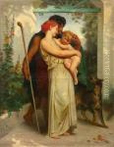 Family Oil Painting by William-Adolphe Bouguereau