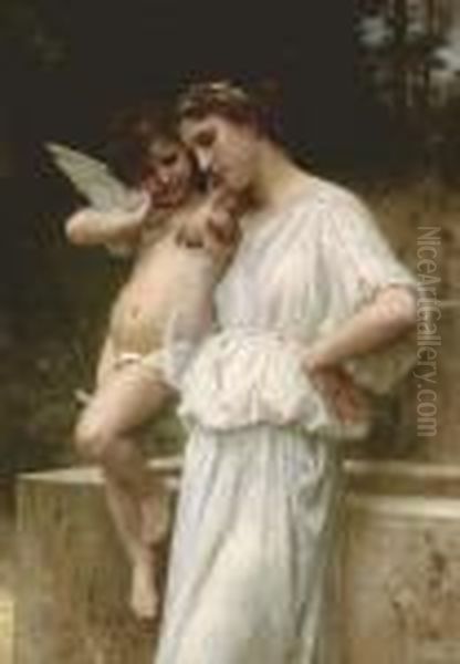 Secrets De L'amour Oil Painting by William-Adolphe Bouguereau