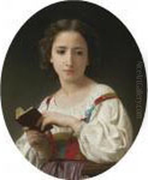 Livre D'heures Oil Painting by William-Adolphe Bouguereau