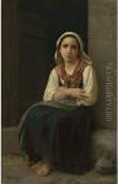 Yvonette Oil Painting by William-Adolphe Bouguereau